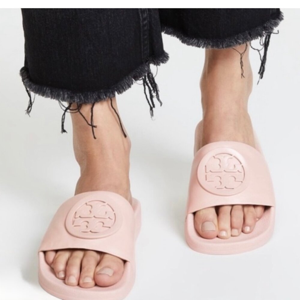 Tory Burch Lina Women Pink Slide Sandals - Size 6 - Picture 3 of 11